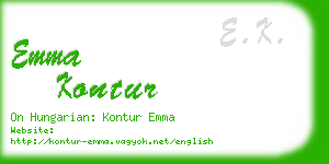 emma kontur business card